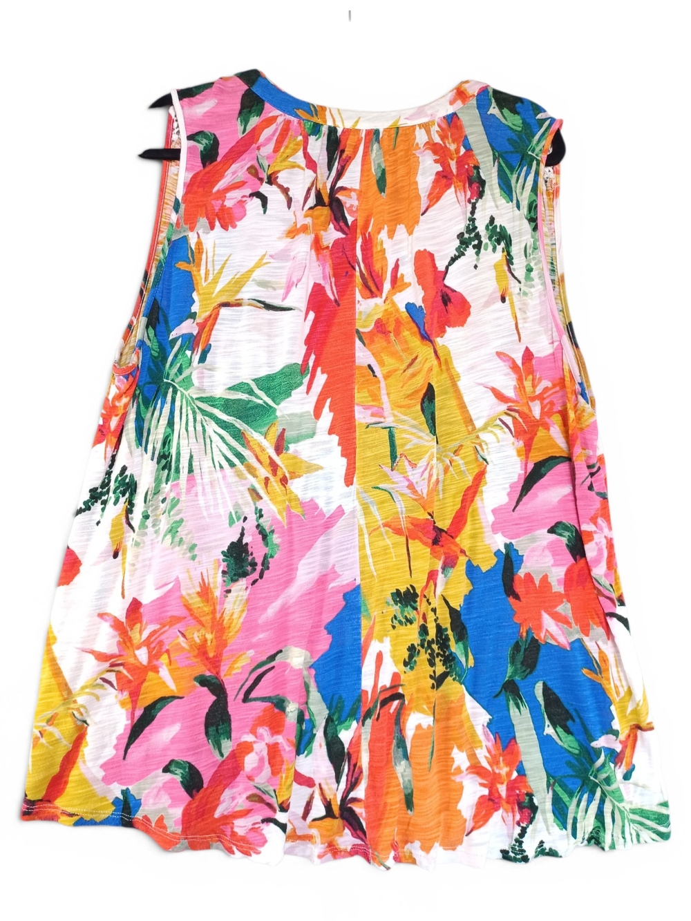Cupio Curvy Tropical Floral Tank‎ Top 2XL Boho Resort Vacation Beachcore Blouse - Picture 3 of 9